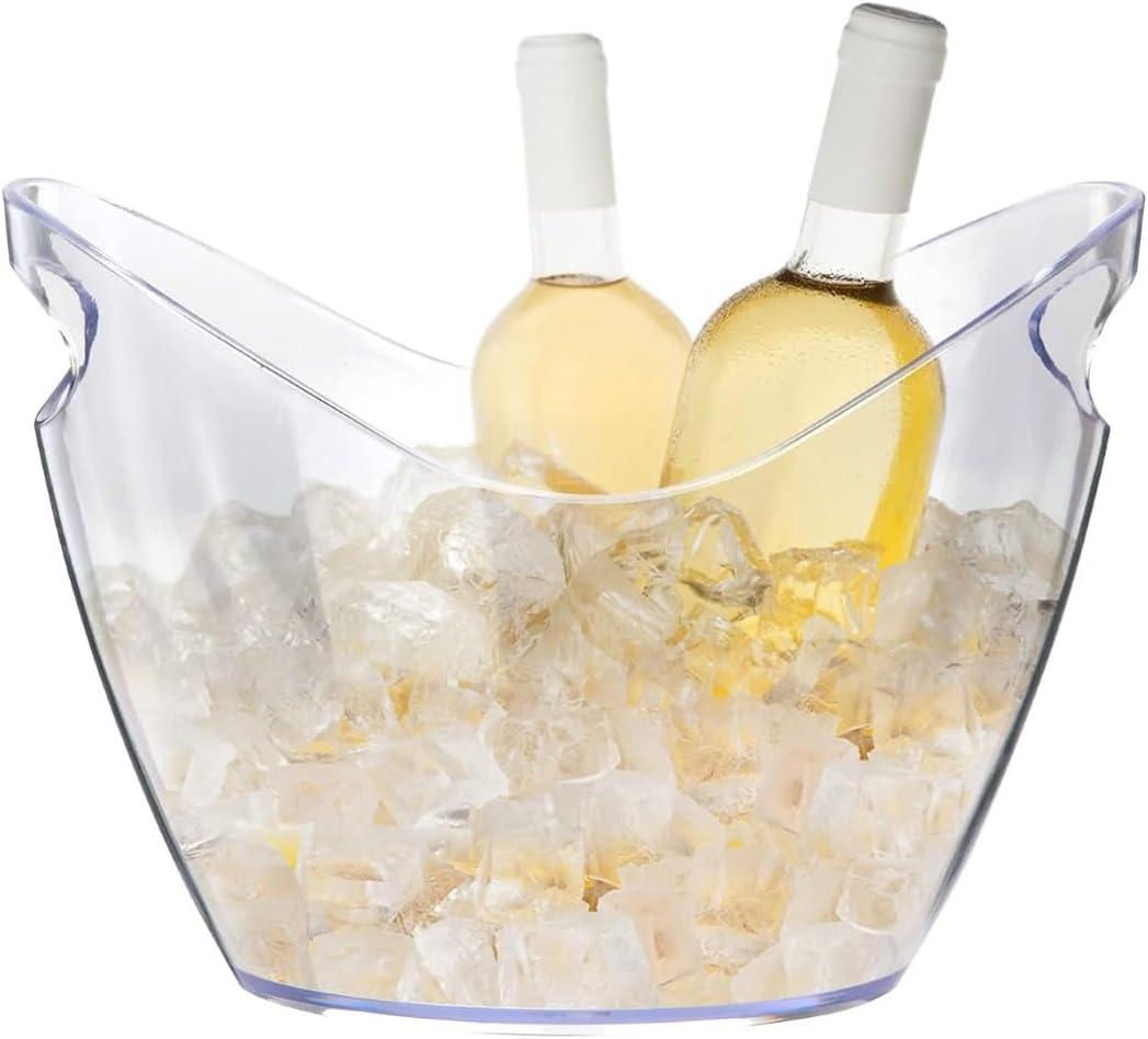 Balde De Gelo Acrílico Cristal 8 Litros Champanheira