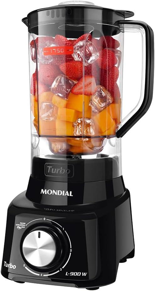 Mondial Liquidificador, Turbo L-900w, 110V, Preto, 2,7L - L-900-fb
