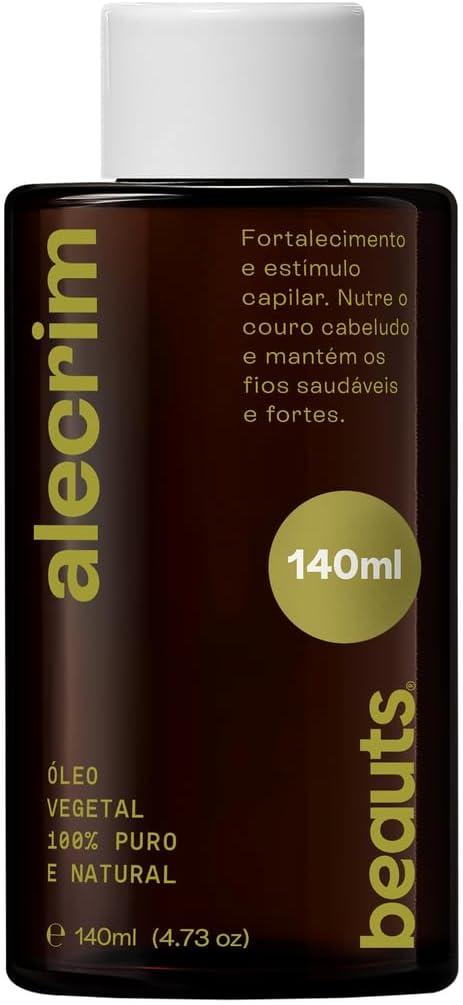 Oleo de Alecrim Capilar – Auxilia no Fortalecimento dos Fios, Crescimento Capilar e Vitalidade – Oleo de Alecrim 100% Puro, Vegetal e Natural. Com Tampa Gotejadora - 140ml Beauts