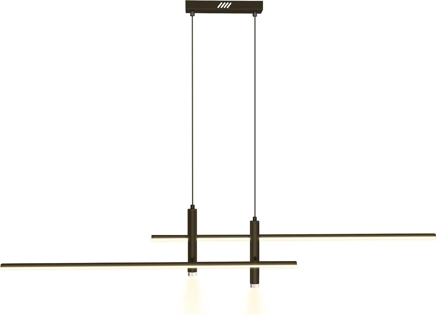 Lustre LED Moderno, Lustre Linear Preto, 3000K-6000K