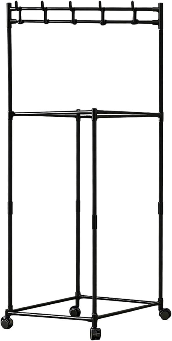 Arara 4 Nichos Com Prateleira Guarda Roupa (4 Nichos- Preto)