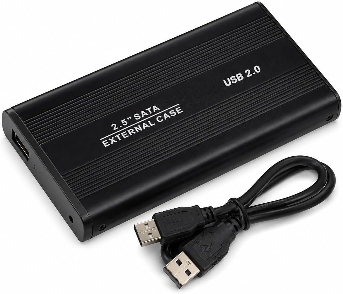 Case para HD Externo 2.5 SATA USB 2.0 até 4TB, Gaveta para HD e SSD Notebook, Adaptador para HD Externo, Backup de Arquivos e Armazenamento Portátil