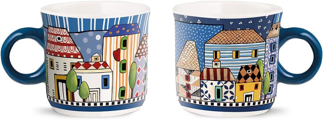 Conjunto de 2 Xícaras Paese Mio para Cafe Expresso Egan Italy - Azul