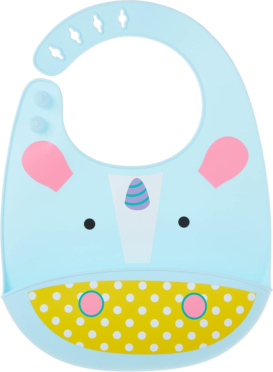 Babador De Silicone Zoo Unicornio Skip Hop, Skip Hop, Azul