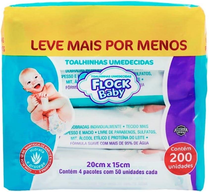 Toalha Umedecida Flock Baby Flowpack 200 Unidades