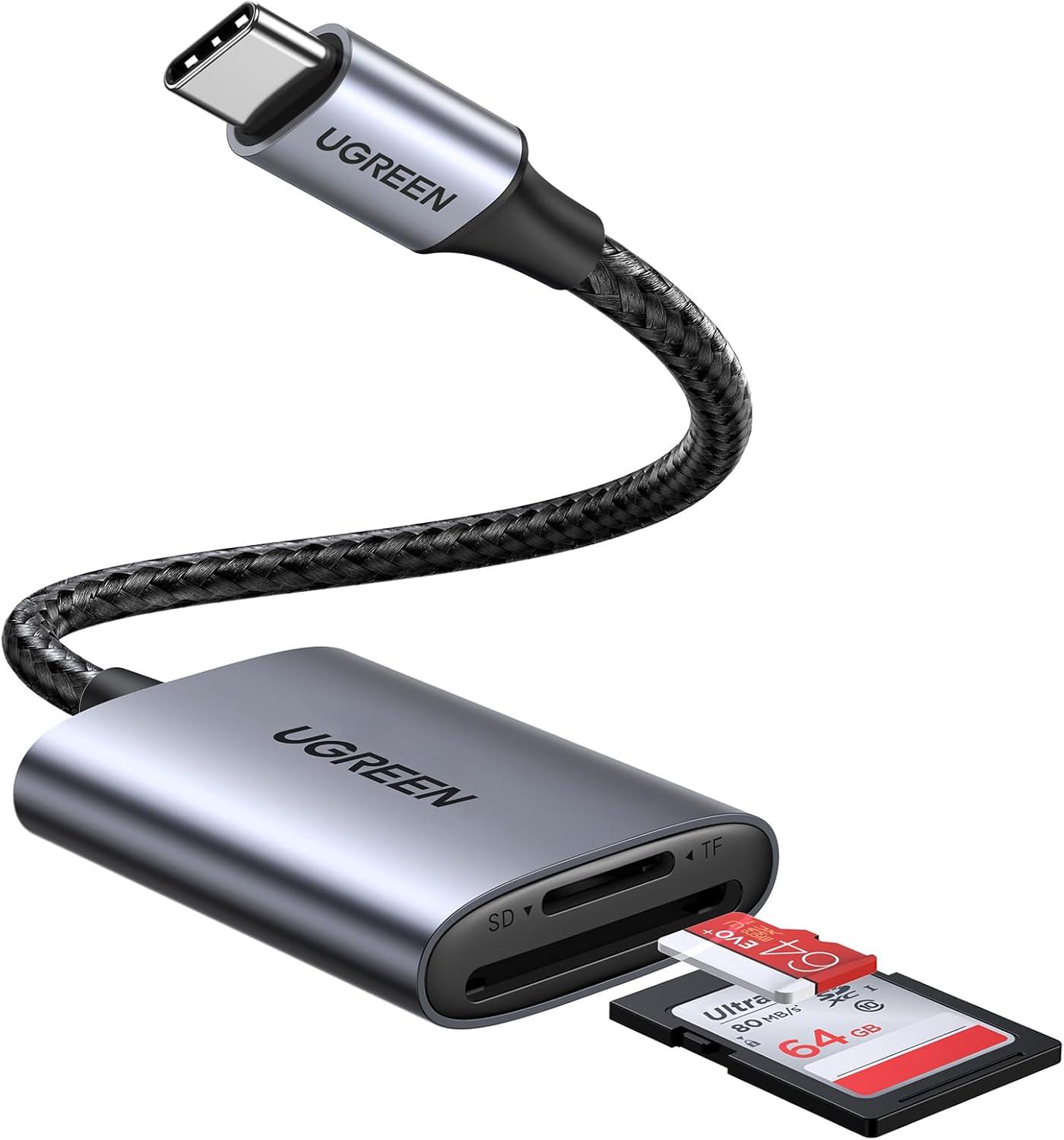UGREEN Leitor de Cartões USB-C de 5 Gbps