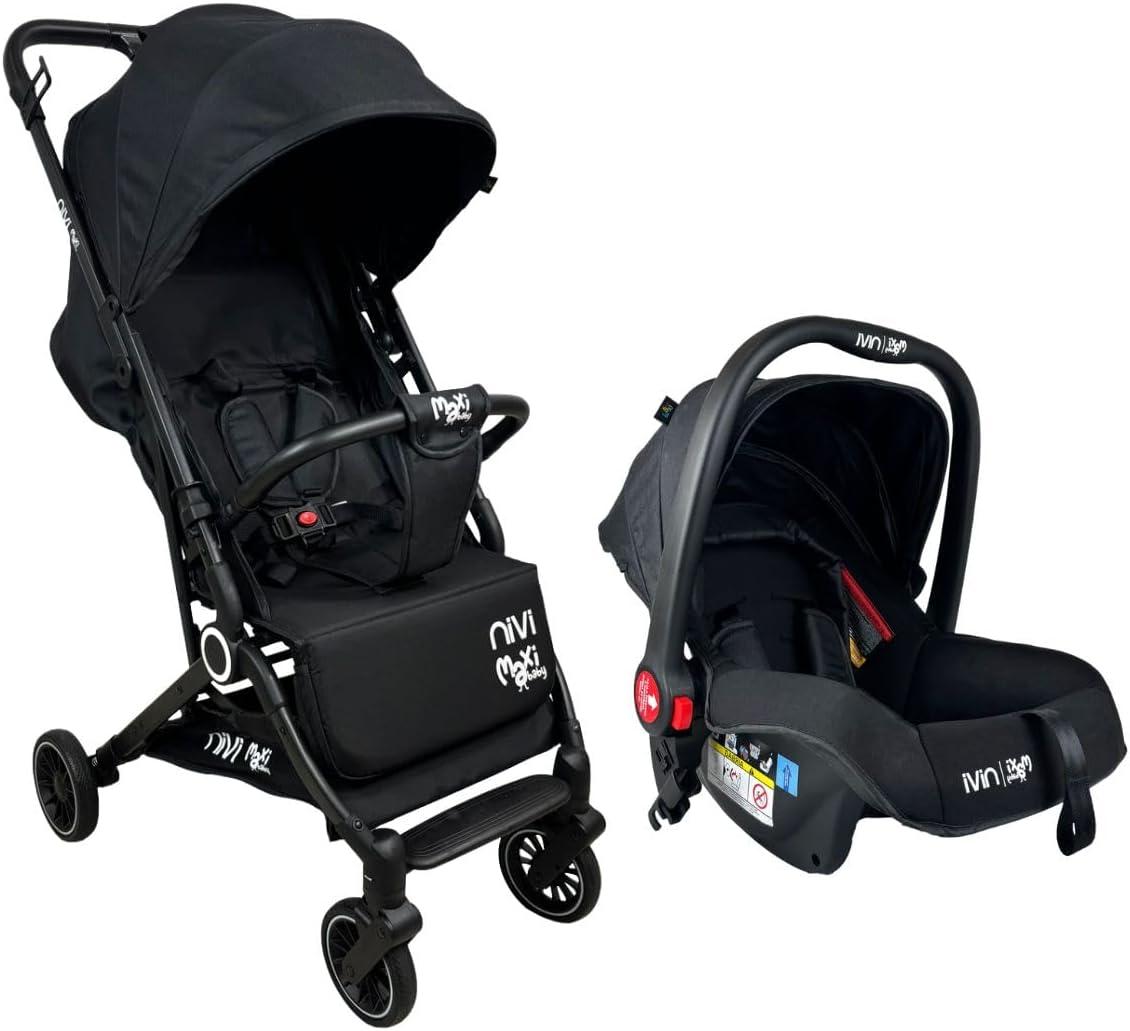 Carrinho de Passeio C/Bebê Conforto TS NIVI Maxi Baby (Preto)