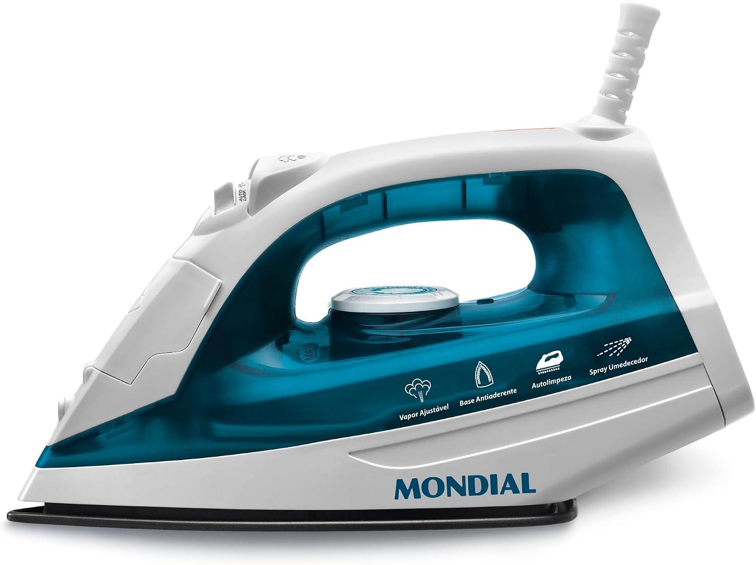 MONDIAL Ferro a Vapor, Azul/Branco, 1200W, 220V - F-32