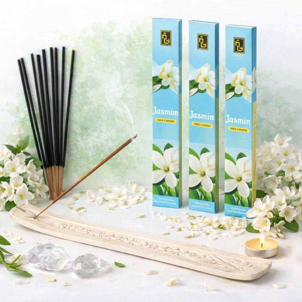 Kit 3 Caixas Incenso de Jasmim Premium (7 Varetas por Caixa)