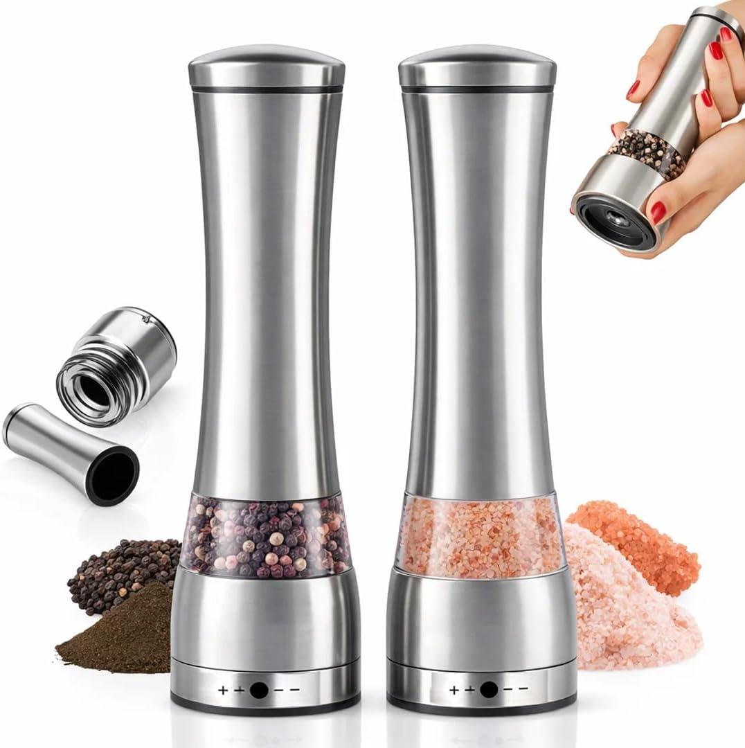 Kit 2 Moedores De Pimenta Sal Temperos Aço Inox Manual YAB