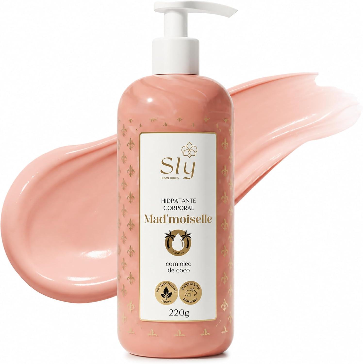 Hidratante Corporal Mademoiselle Sly 220 g com Óleo de Coco Toque Sedoso