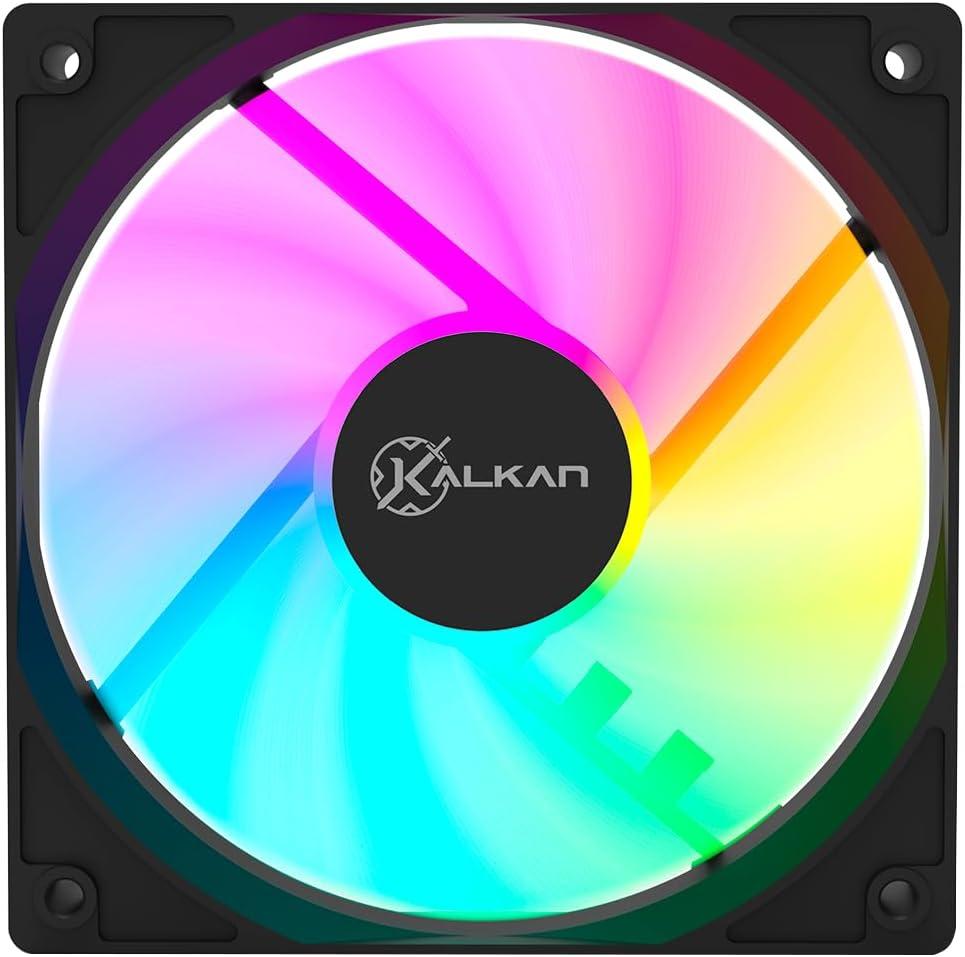 Fan Kalkan Lumen RGB Preto 120 mm 1500 RPM 1.19 mmH2O 51.1 CFM KLK00018