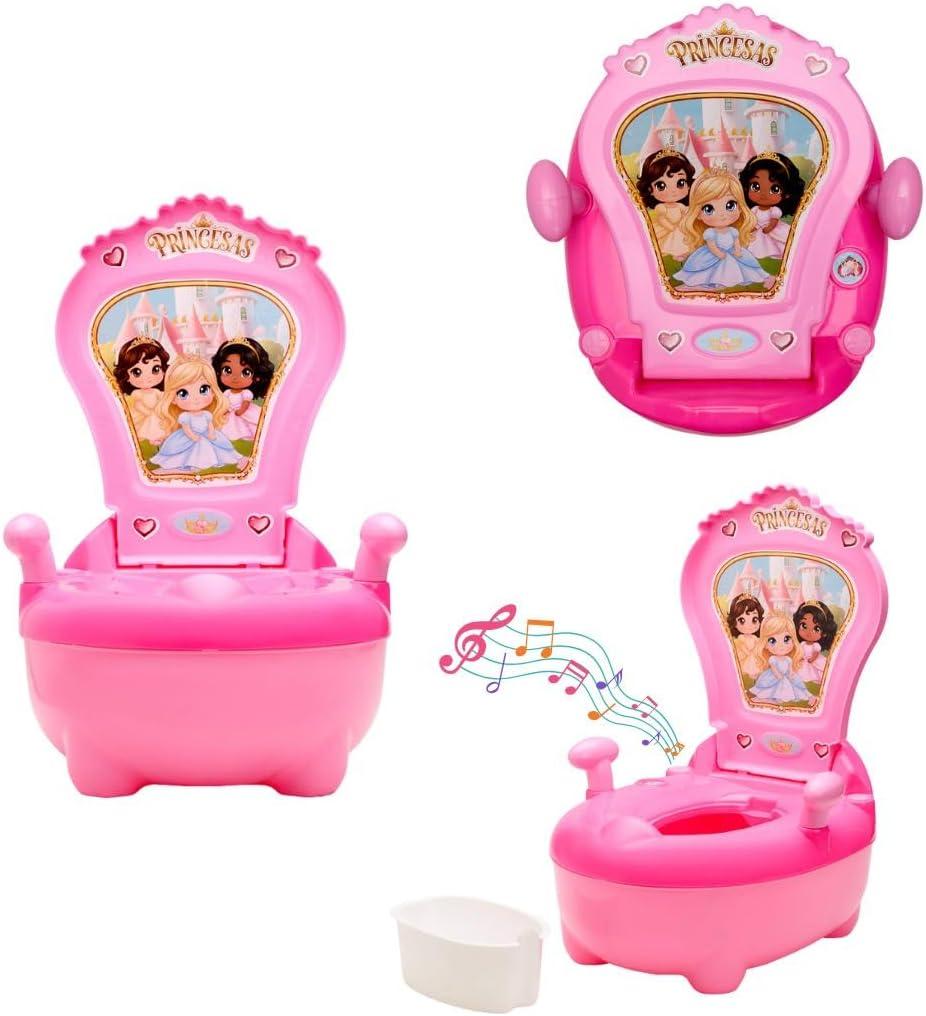 Troninho Penico Infantil Musical Princesas Rosa Maxi Baby