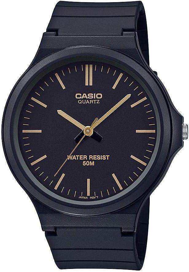 Casio Série MW240 | Relógio masculino de quartzo | 50M WR | Caixa grande de resina | Vidro de resina | Pulseira de resina | Números arábicos grandes | Relógio analógico | Tela fácil de ler | Bateria
