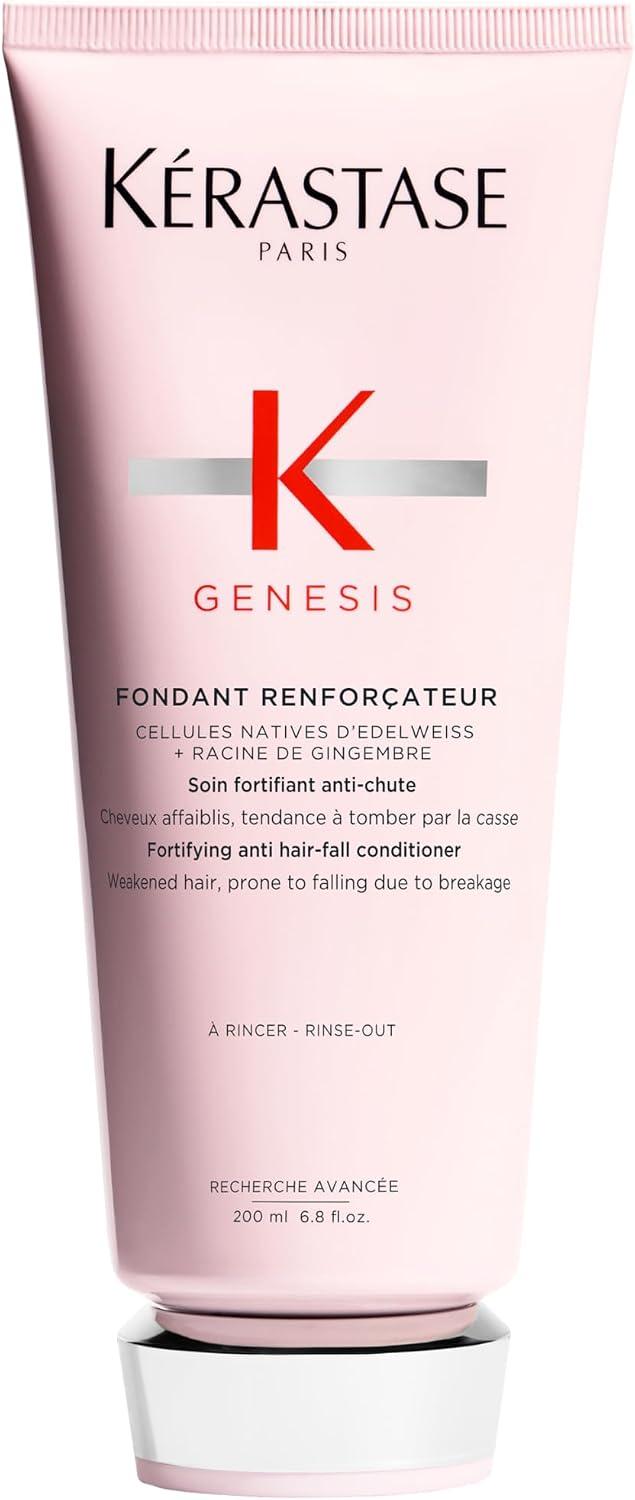 Kérastase Genesis Fondant Renforçateur, Condicionador Antiqueda Fortificante com Células de Edelweiss e Raiz de Gengibre para Cabelos Normais a Finos, 200ml