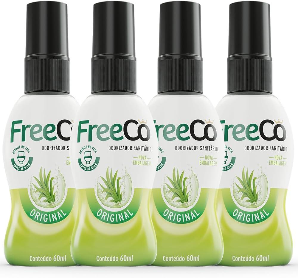Freecô Bloqueador De Odores Sanitários - Original 60ml Pack com 4 unidades