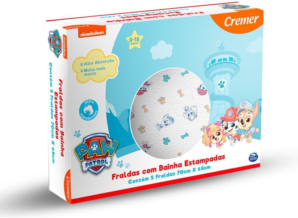 Cremer Fralda Cremer Luxo C/Bainha Patrulha Canina C/5