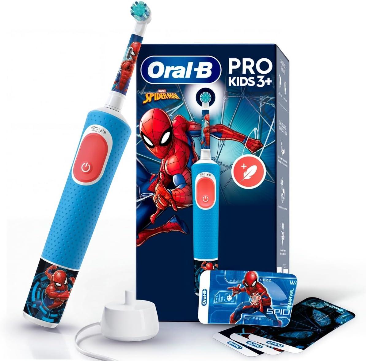 ORAL-B Spider-Man Escova de Dente Elétrica para Crianças Macia
