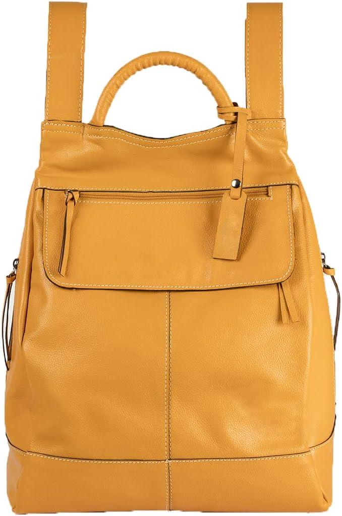 Mochila de Couro Anti Roubo Leve e Macia Malu com 5 Anos de Garantia