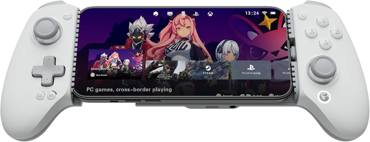 GameSir G8 Plus MFi – Controle para iPhone 15/16/17, iPad Mini e Android (USB-C), com certificação MFi oficial, design ergonômico, 2 botões traseiros Pro e compatível com Call of Duty, Xbox Cloud Gaming e muito mais.