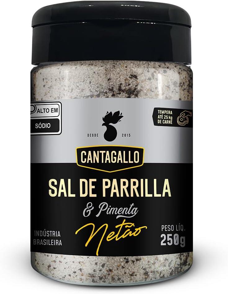 Cantagallo Sal de Parrilha e Pimenta Netão - Pote 250 gramas