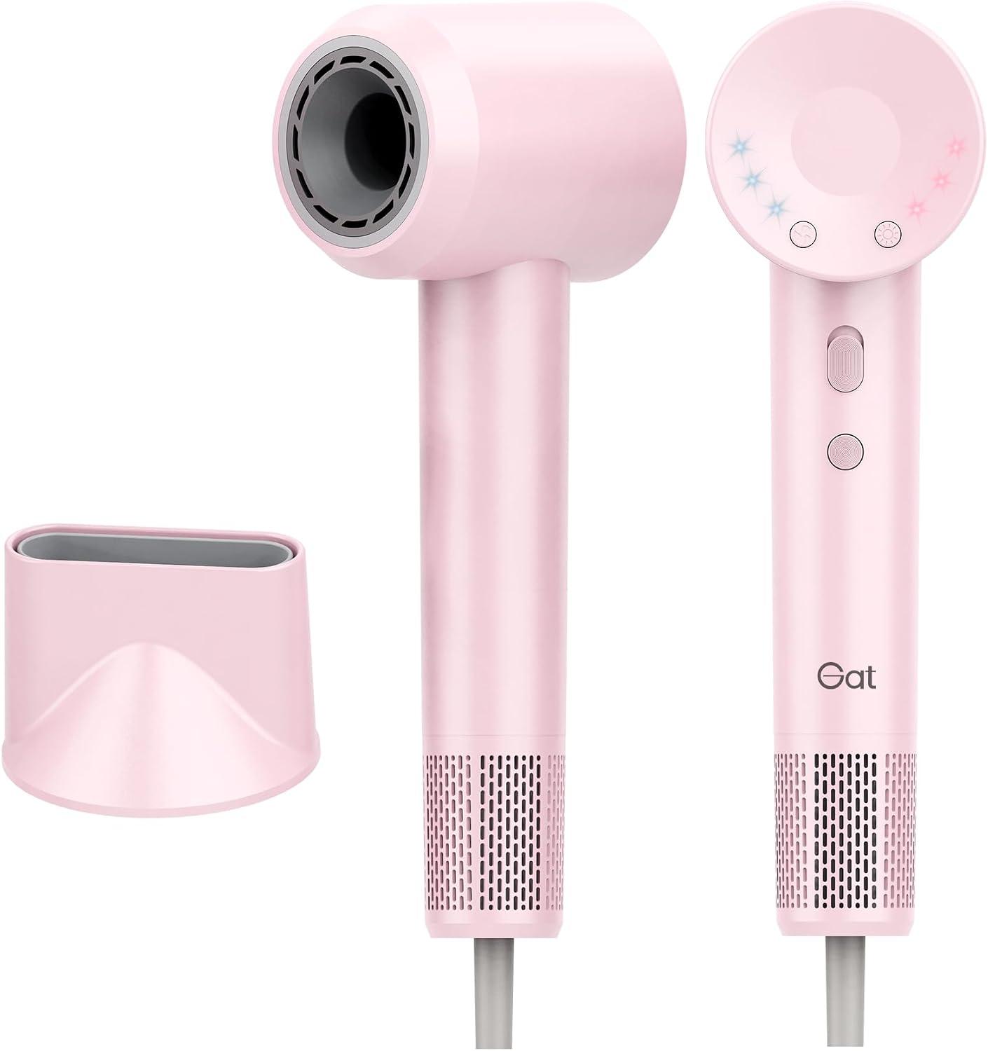 Gat Secador de Cabelo Alta Velocidade Íons Negativos, Rosa, 127V