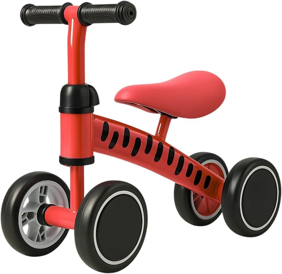 Brinqkids Bicicleta de Equilibrio Andador Infantil sem Pedal para Crianças (Vermelho)