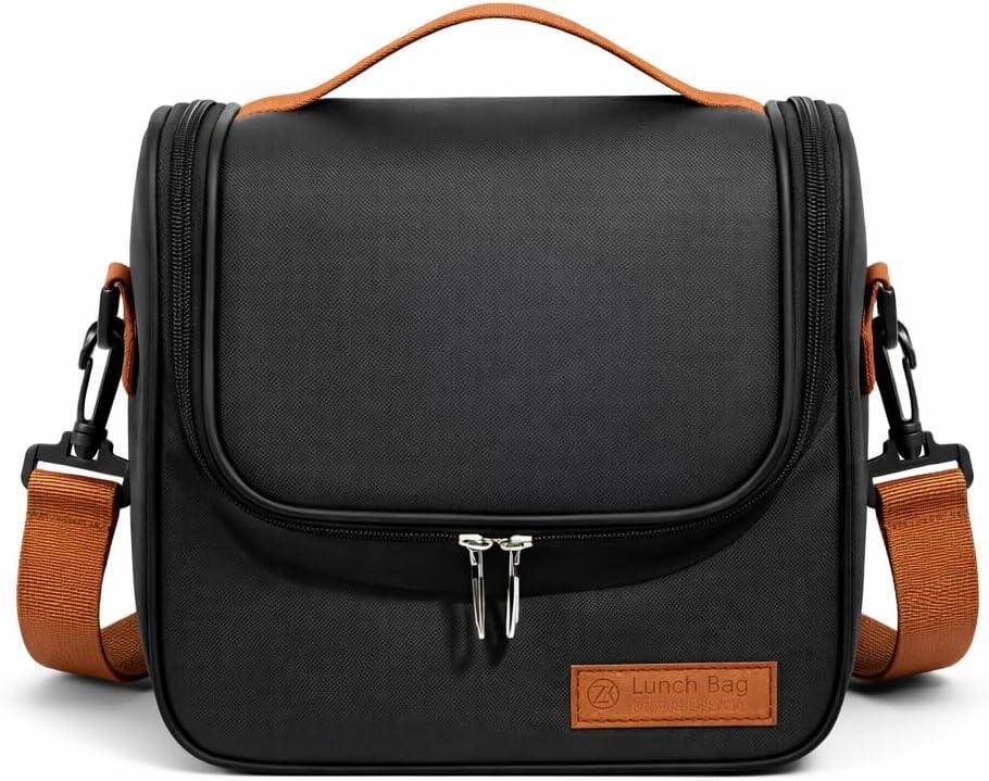 Bolsa Térmica 7L para Marmita e Lanches – Lancheira Impermeável com Alça de Ombro Ajustável, Isolamento Térmico, Compacta e Leve para Trabalho, Academia, Escola e Viagem
