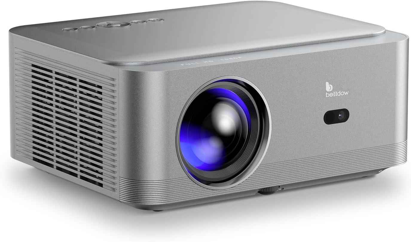 Bettdow Projetor 4k 8k 18000 Lumens [Netflix-Licensed] Hd 1080p nativo, Smart Projetores Retroprojetor Portatil 500 ANSI WiFi 6 BT 5 HDMI2.1, Auto Correção Trapezoidal, Foco Eletronico AC1082