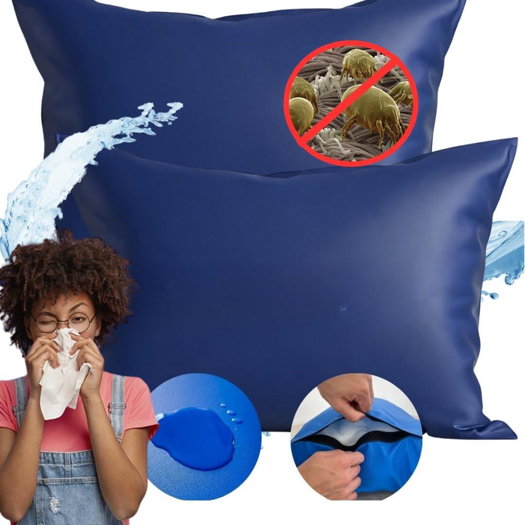 Kit 2 Capas Protetor Travesseiro Premium Impermeável Anti Ácaros 70x50cm