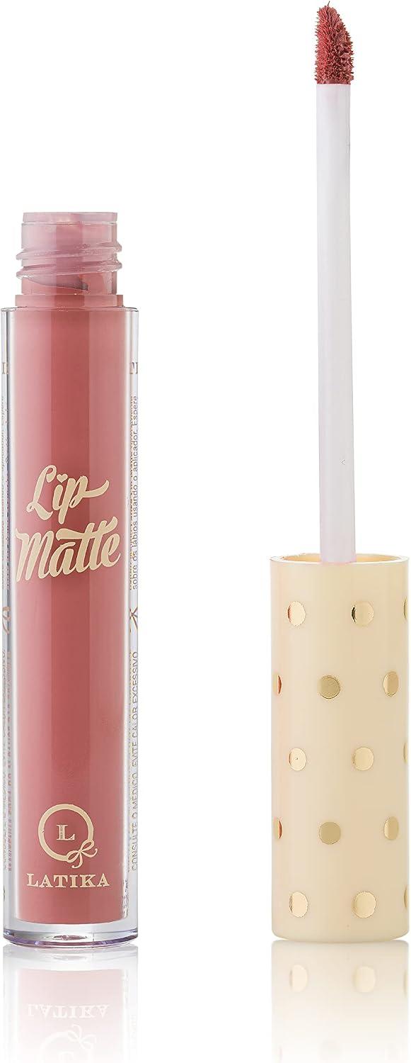 Latika Lip Matte n° 34 batom líquido matte nude de longa duração e alta pigmentação 4ml