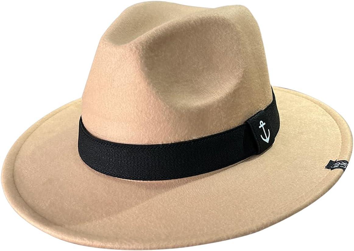 Chapéu Fedora Panamá Aveludado Feltro Macio com Faixa Aba Larga Estilo Qualidade Proteção UV Sol Praia Piscina Caminhada Blues Jazz Vintage Gusttavo Lima Máfia