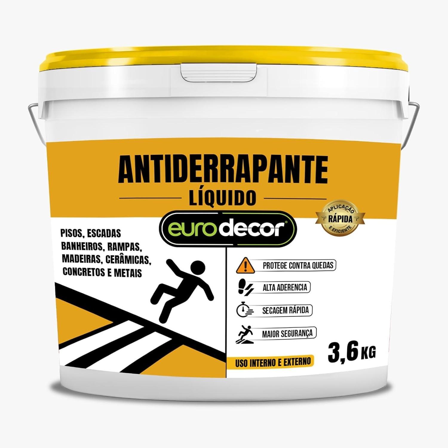 Antiderrapante Líquido 3.6kg Contra Quedas em Banheiros e Rampas Alta Aderência