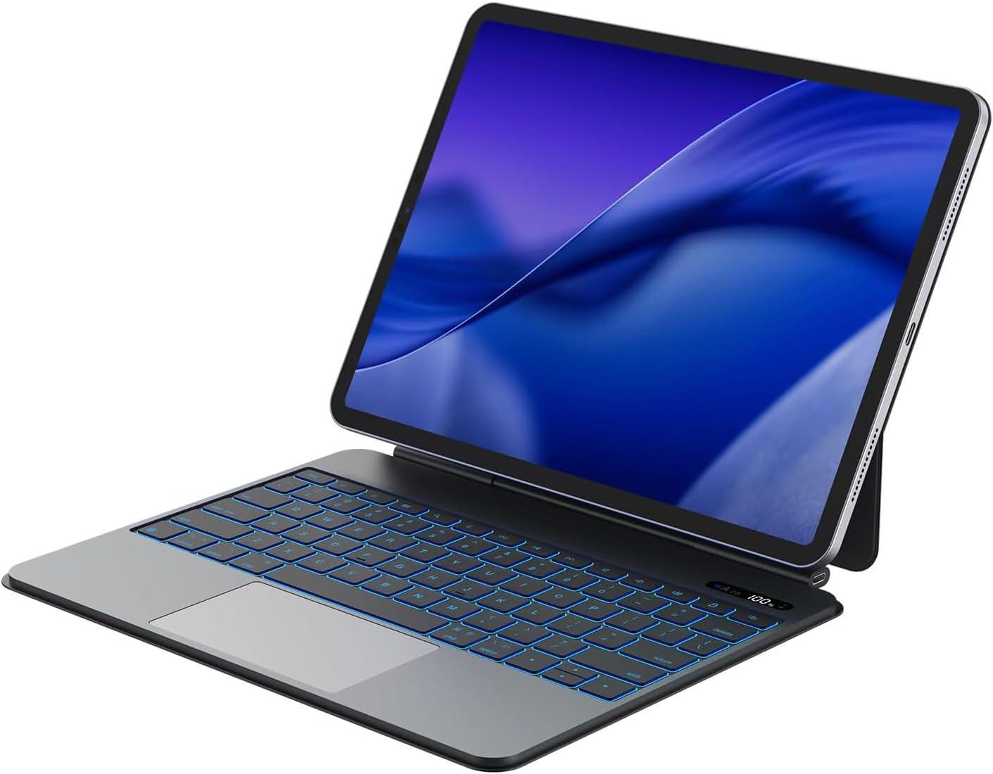 BETTDOW Capa com Teclado e Trackpad para iPad (A16) 11th Generation 11 Inch 2025, iPad 10th Generation 10.9 inch 2022, teclado leve de liga de alumínio com trackpad 586g