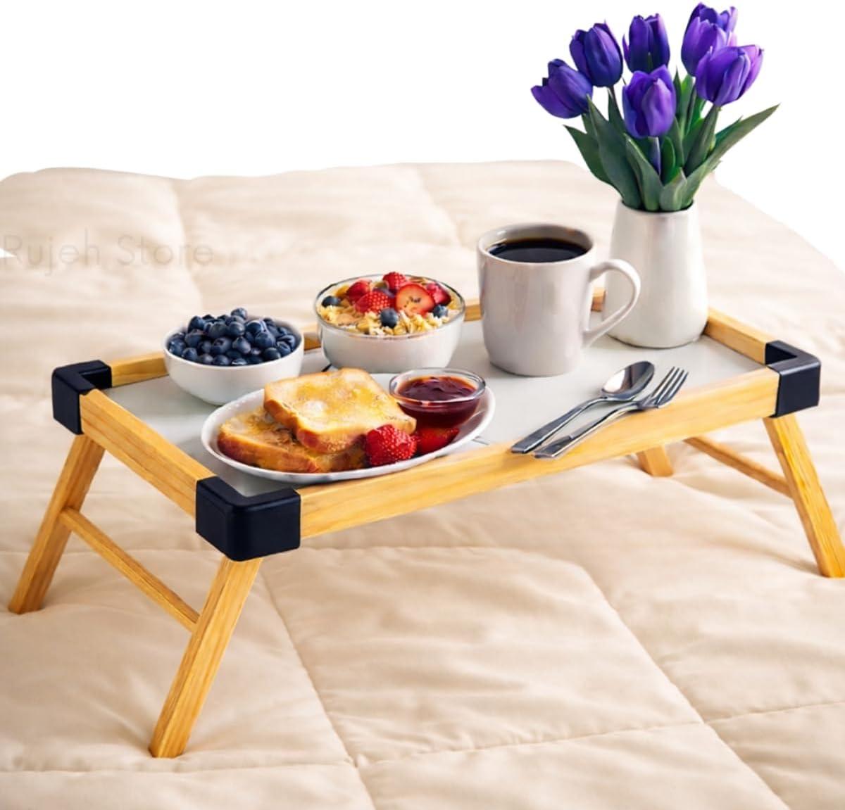 Bandeja Café da Manhã Cama Dobrável Madeira Notebook Multiuso Casas Premium