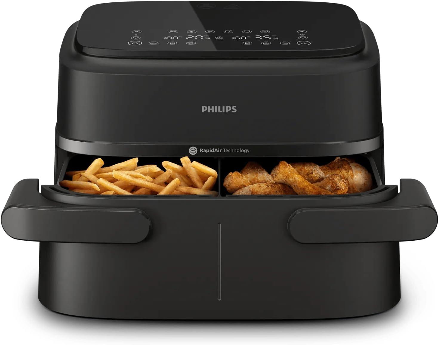 Philips Walita Fritadeira Airfryer Duplo Cesto 7,1L, Preta, 220V