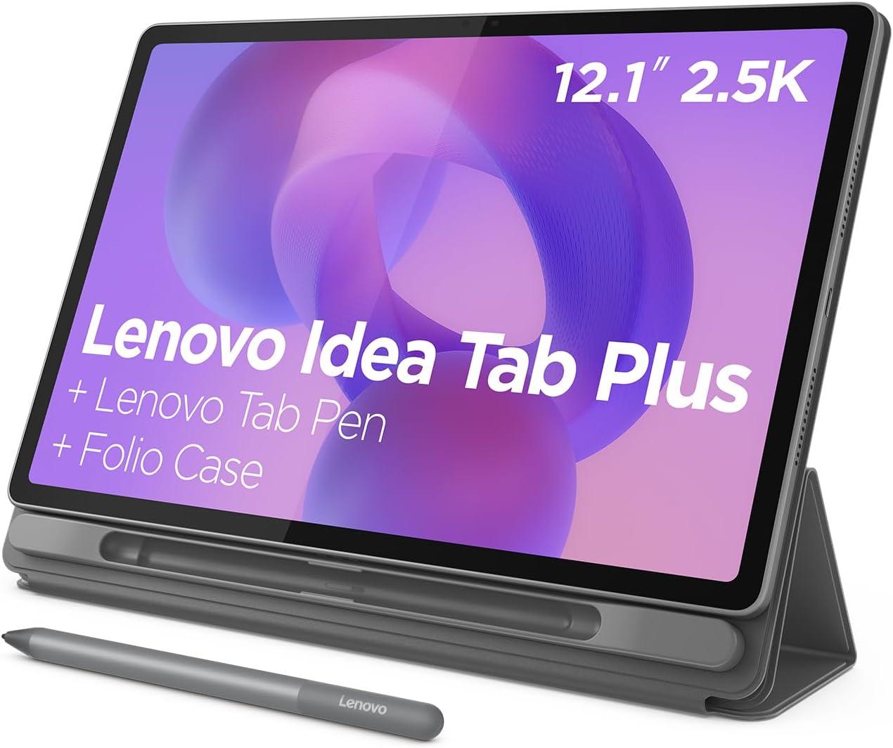 Tablet Lenovo Idea Tab Plus 12.1" 2.5K 90Hz - Octa-Core, 8GB RAM, 128GB, Wi-Fi 5, Android 15, Caneta e Case