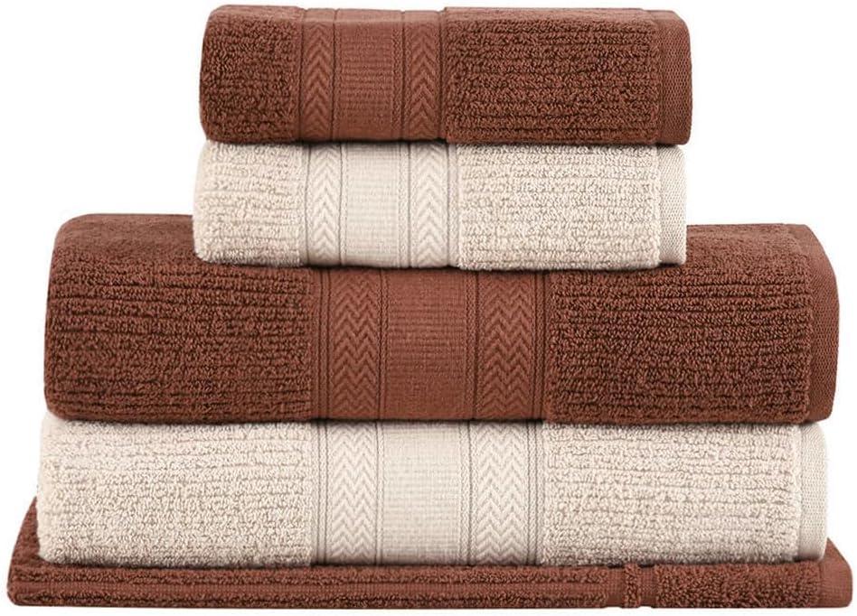 Buddemeyer Jogo de Toalhas Melissa Extra Soft Gigante Bege/Marrom 5 pçs