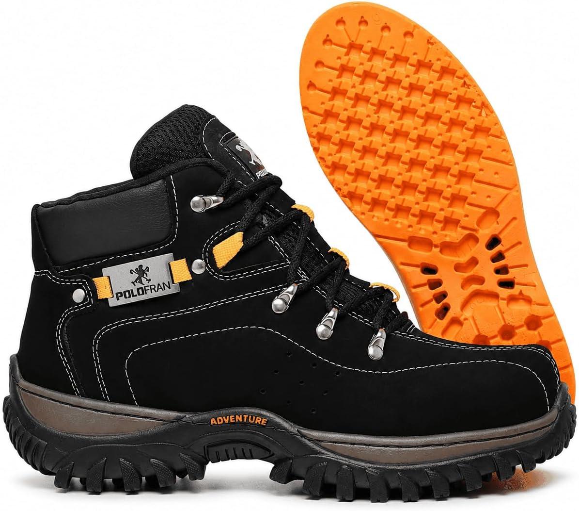 Bota Adventure Masculina Cano Médio Coturno Casual Trilha Solado Antiderrapante Confortável