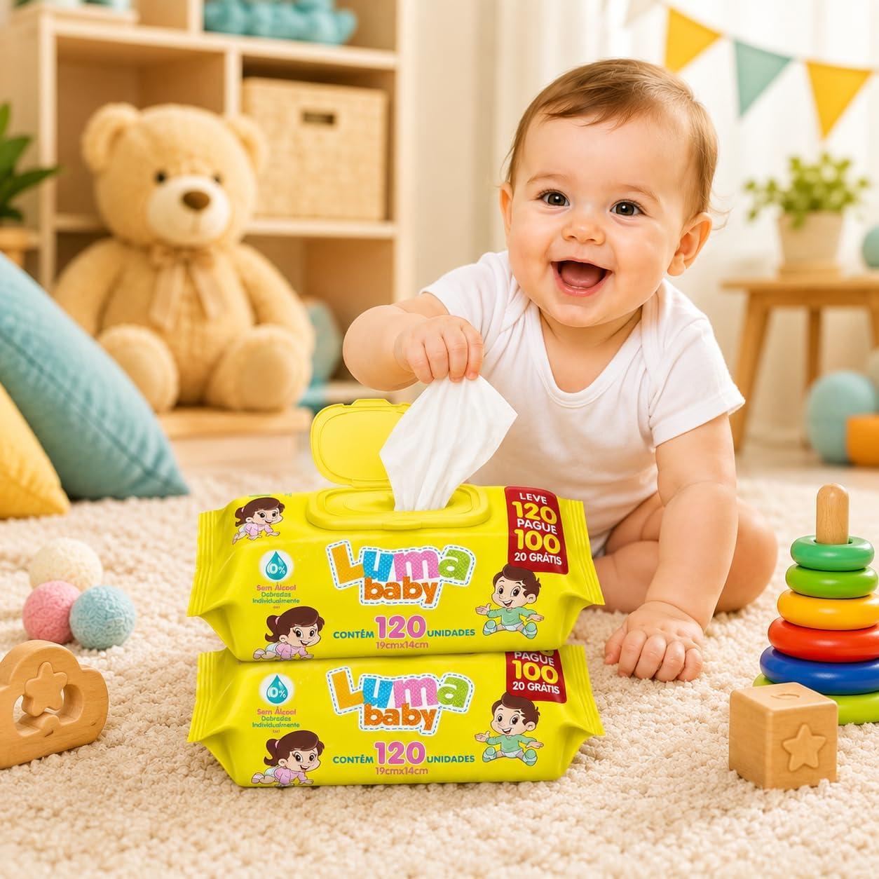 Kit 2 Lenços Umedecido Bebê Recém Nascido 240 Toalhas