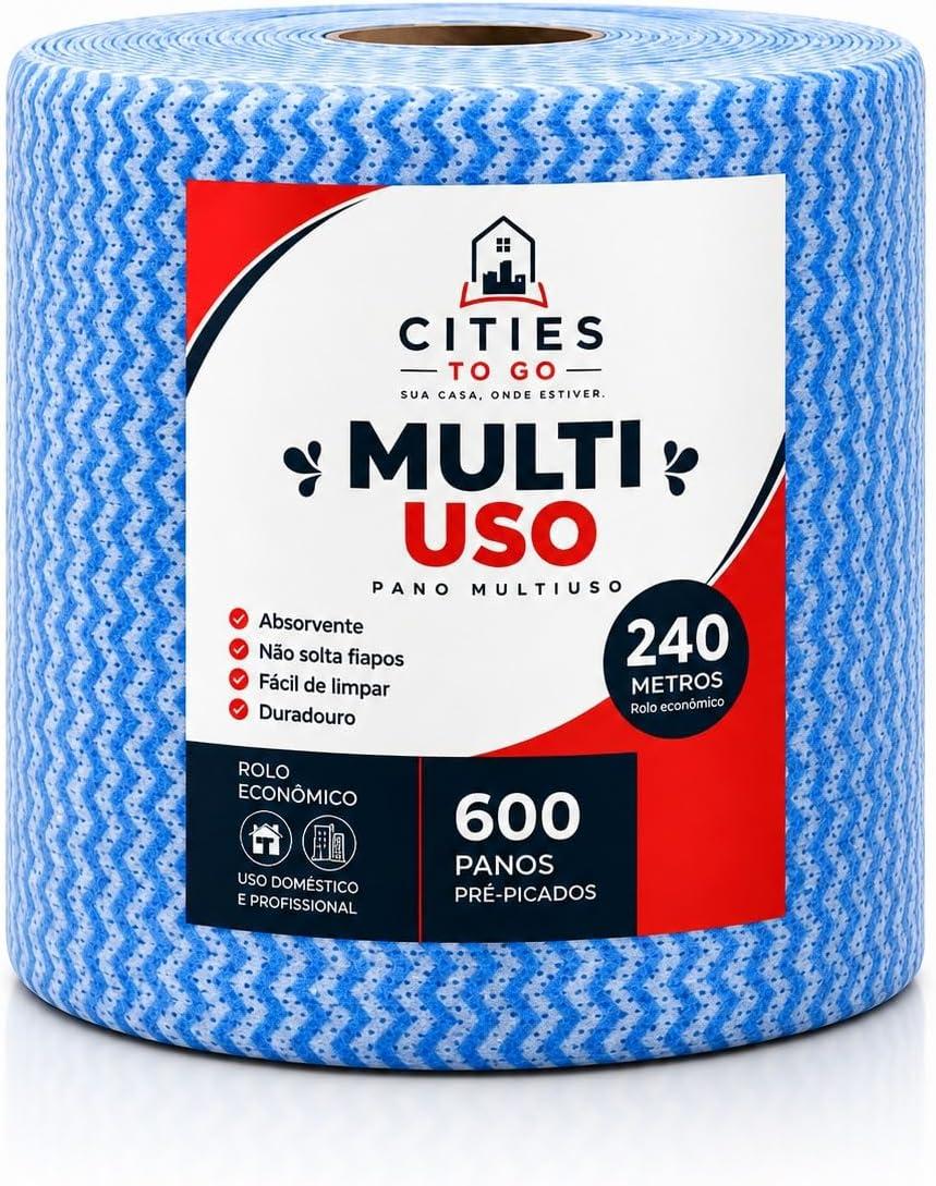 Pano Rolo Azul 20x40cm 600 Panos 240 Metros - Cities to Go
