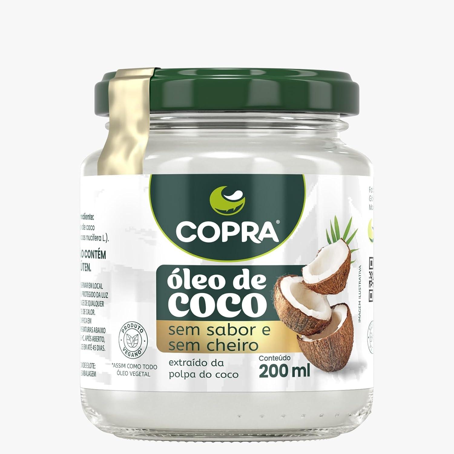 Óleo de Coco Copra, Sem Sabor, 200ml