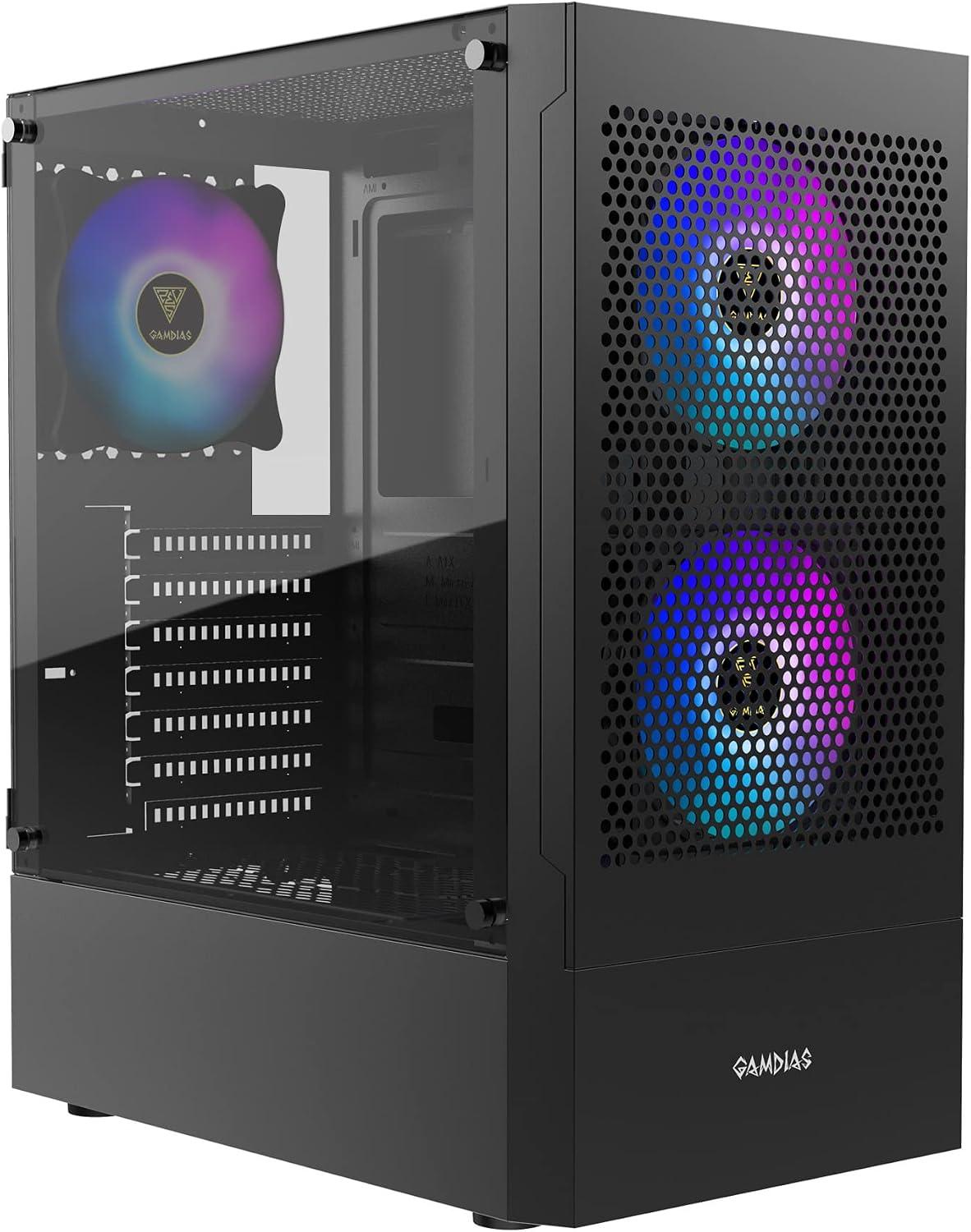 Gabinete Gamer Gamdias Talos E3 Mesh ATX Micro-ATX Mini-ITX 3 Fans 120mm ARGB Preto TALOS E3 MESH