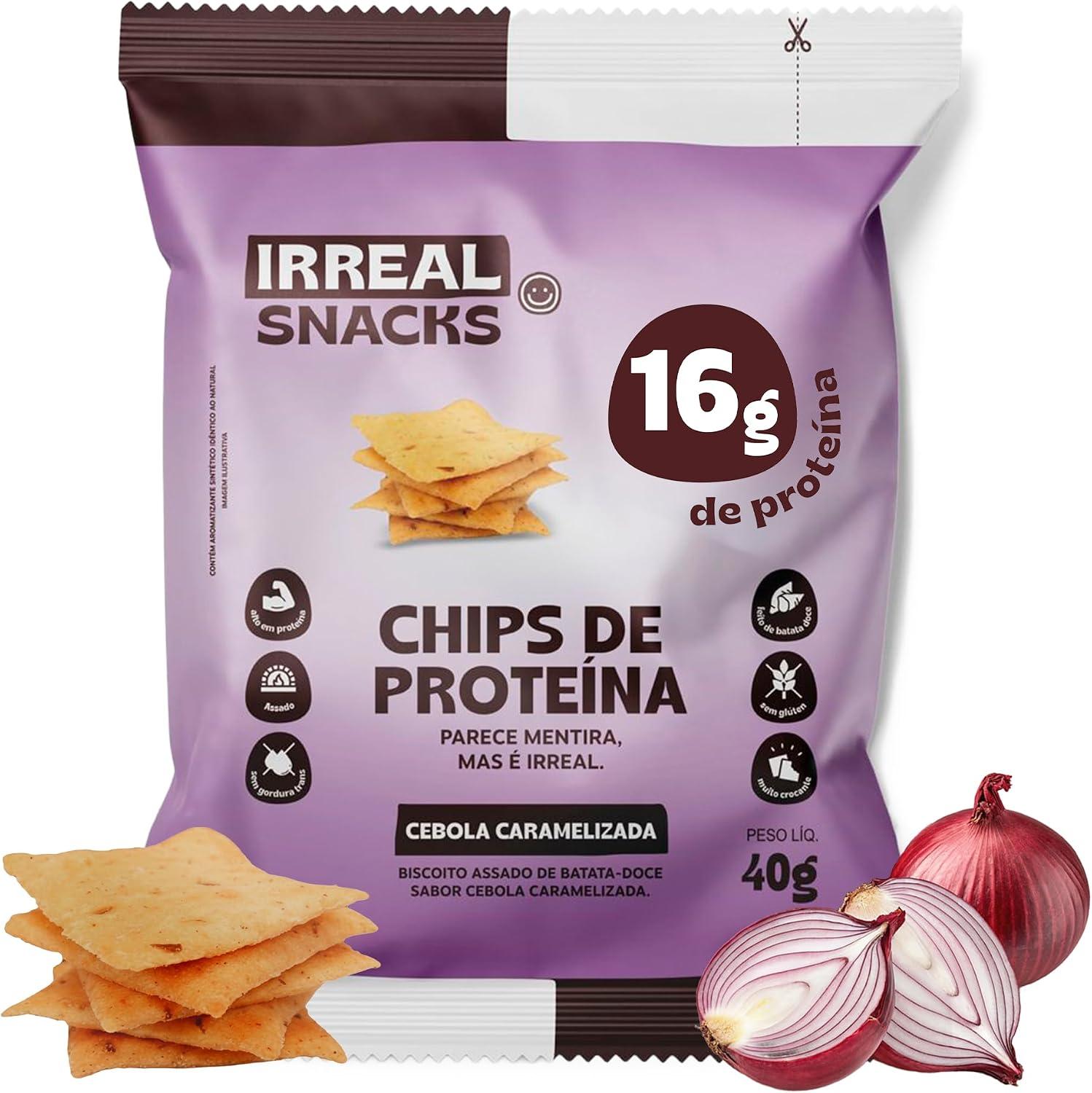 Irreal Snacks, Sabor Cebola Caramelizada, 40g