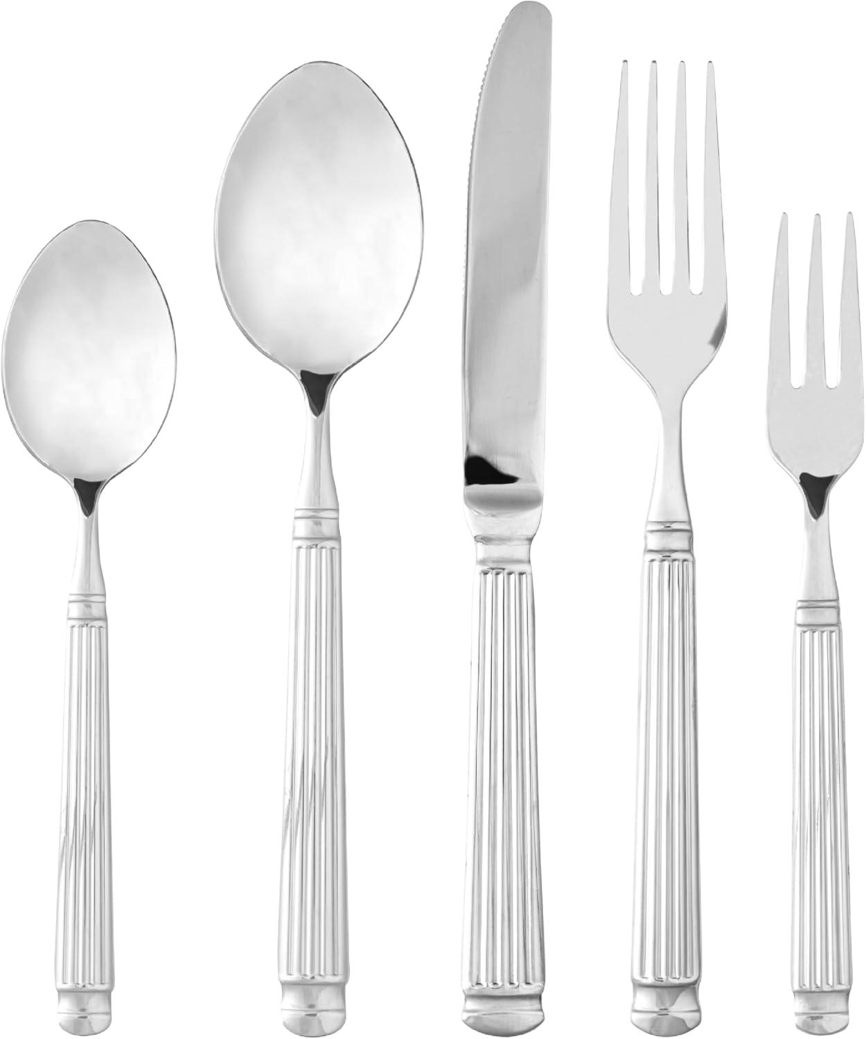 LYOR - Faqueiro Grécia 30 Peças Aço Inox - Serve 6 Pessoas