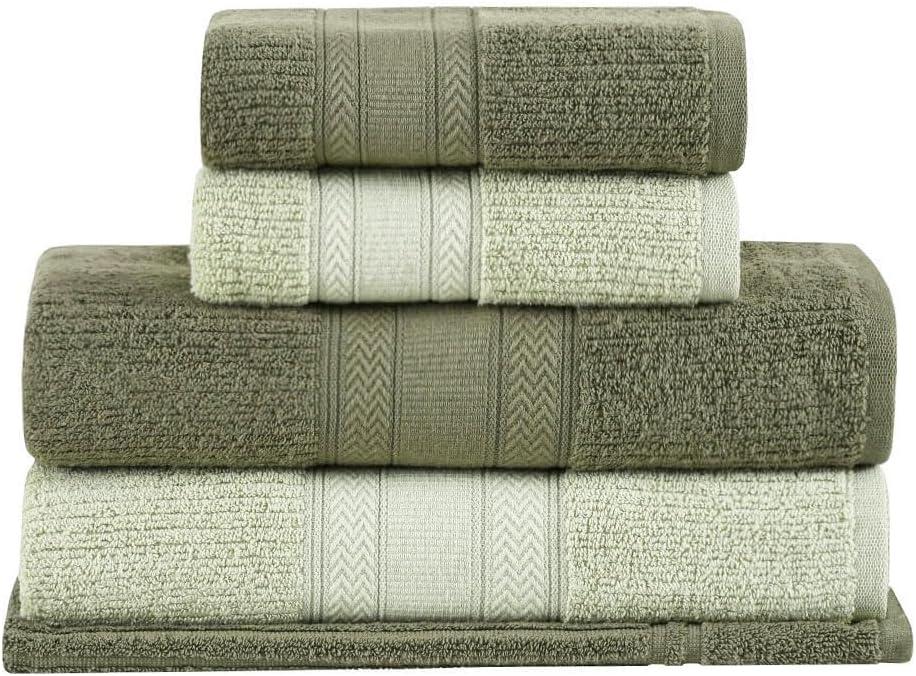 Buddemeyer Jogo de Toalhas Melissa Extra Soft Gigante Verde/Verde Claro 5pç