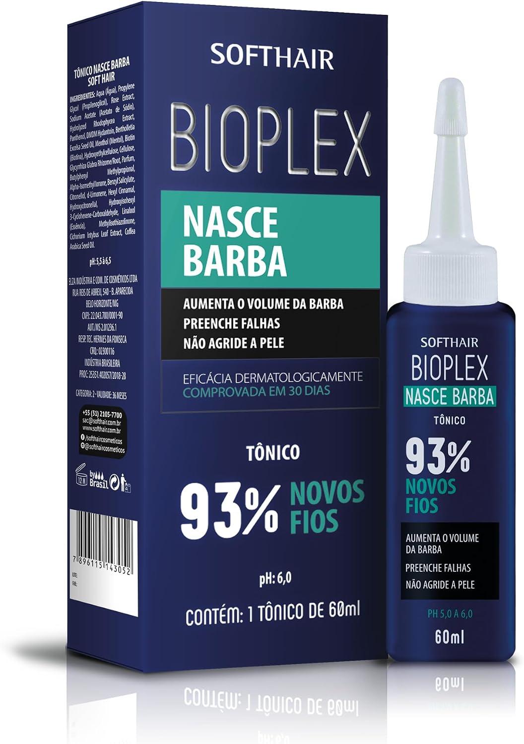 Tônico Nasce Barba Bioplex SoftHair - 60ml, Soft Hair