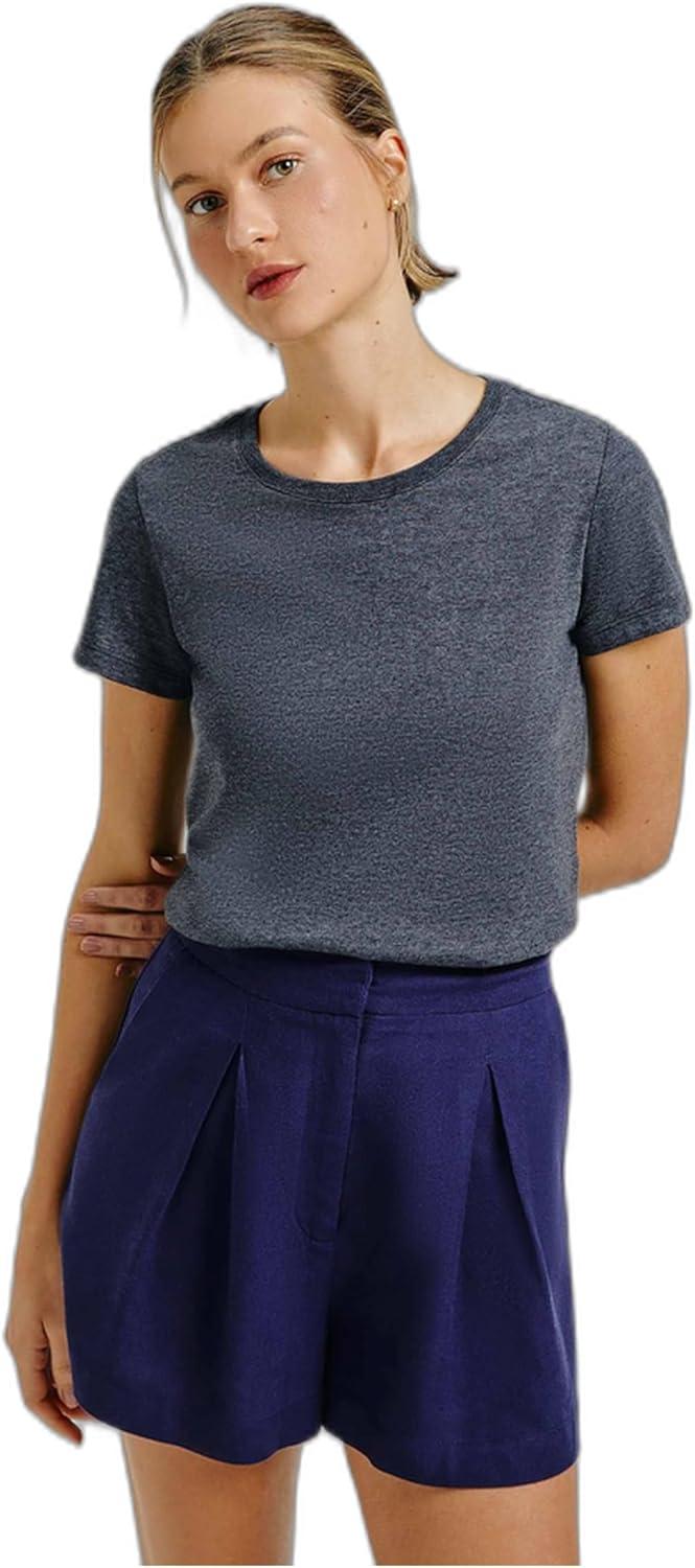 Camiseta Hering Feminina Slim World Gola U