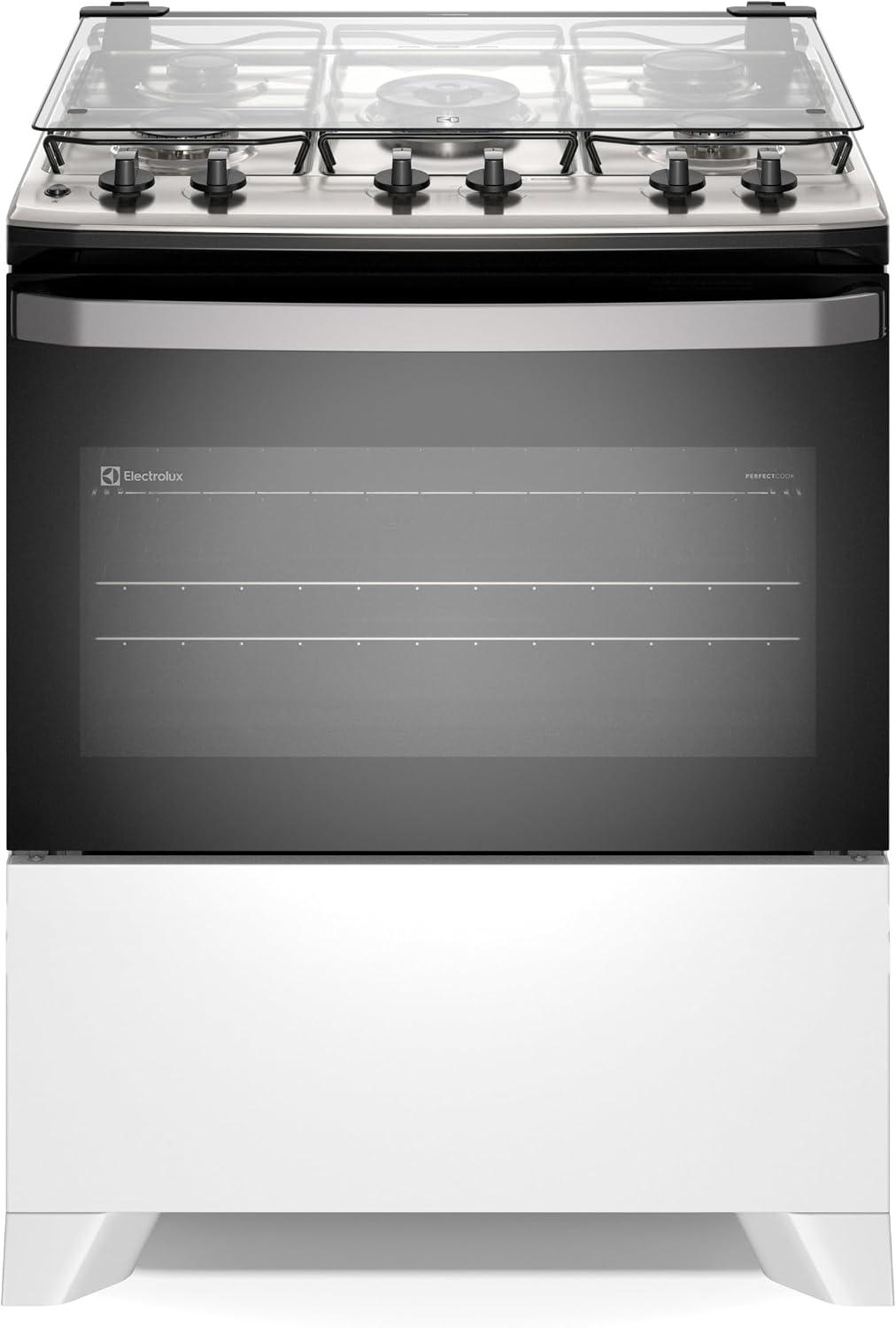 Electrolux Fogão 5 bocas Electrolux Branco Efficient Mesa Inox, PerfectCook e VaporBake® (FE5IW) Bivolt