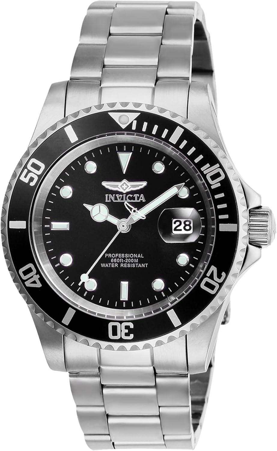 Invicta Relógio masculino de quartzo Pro Diver com pulseira de aço inoxidável